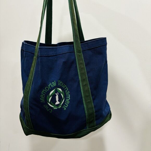 RARE Vintage 90s y2k Memorial Tournament Golf Canvas Boat Tote Bag Heavy Weight - Picture 2 of 10